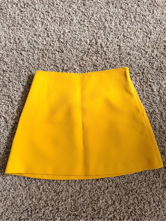 Zara Dresses & Skirts - ZARA Vibrant Yellow A-Line Mini Skirt